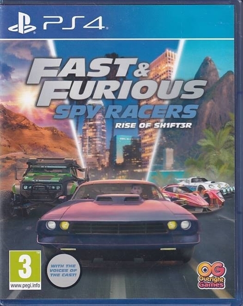 Fast and Furious Spy Racers Rise of Shift3r - PS4 (A Grade) (Genbrug)